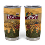 Egyptian Pyramids and Anubis Tumbler Cup Camel Caravan Desert - African Pride