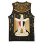 Pharaoh King Tut Egypt Basketball Jersey Hieroglyphic Gold Pattern TS04