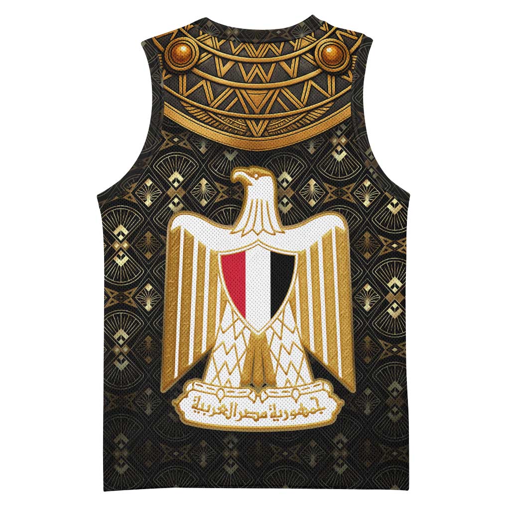 Pharaoh King Tut Egypt Basketball Jersey Hieroglyphic Gold Pattern TS04