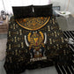 Pharaoh King Tut Egypt Bedding Set Hieroglyphic Gold Pattern - African Pride