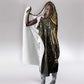 Pharaoh King Tut Egypt Hooded Blanket Hieroglyphic Gold Pattern - African Pride