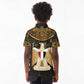 Pharaoh King Tut Egypt Kid Polo Shirt Hieroglyphic Gold Pattern - African Pride