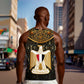 Pharaoh King Tut Egypt Men Tank Top Hieroglyphic Gold Pattern - African Pride
