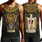 Pharaoh King Tut Egypt Men Tank Top Hieroglyphic Gold Pattern - African Pride