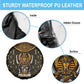 Pharaoh King Tut Egypt Spare Tire Cover Hieroglyphic Gold Pattern - African Pride