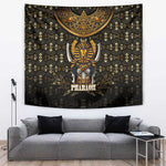 Pharaoh King Tut Egypt Tapestry Hieroglyphic Gold Pattern - African Pride