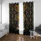 Pharaoh King Tut Egypt Window Curtain Hieroglyphic Gold Pattern - African Pride
