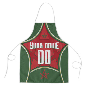 Personalized Morocco Football Atlas Lion Apron Moroccan Star National Flag