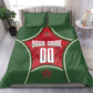 Personalized Morocco Football Atlas Lion Bedding Set Moroccan Star National Flag