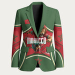 Personalized Morocco Football Atlas Lion Blazer Moroccan Star National Flag