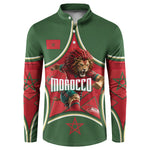 Personalized Morocco Football Atlas Lion Button Sweatshirt Moroccan Star National Flag