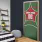 Personalized Morocco Football Atlas Lion Door Cover Moroccan Star National Flag