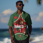 Personalized Morocco Football Atlas Lion Hawaiian Shirt Moroccan Star National Flag