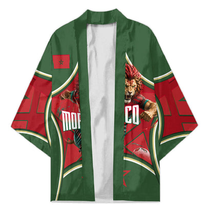 Personalized Morocco Football Atlas Lion Kimono Moroccan Star National Flag