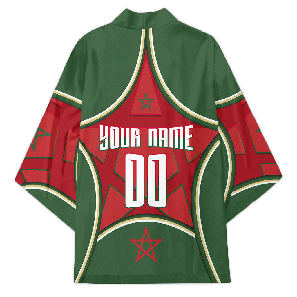 Personalized Morocco Football Atlas Lion Kimono Moroccan Star National Flag