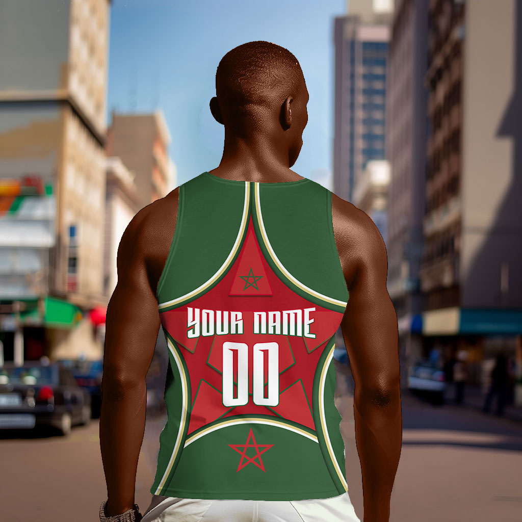 Personalized Morocco Football Atlas Lion Men Tank Top Moroccan Star National Flag