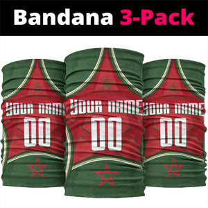 Personalized Morocco Football Atlas Lion Neck Gaiter Moroccan Star National Flag