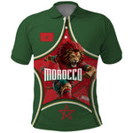 Personalized Morocco Football Atlas Lion Polo Shirt Moroccan Star National Flag