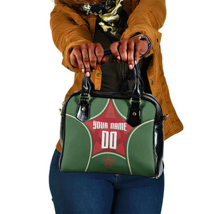 Personalized Morocco Football Atlas Lion Shoulder Handbag Moroccan Star National Flag