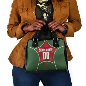Personalized Morocco Football Atlas Lion Shoulder Handbag Moroccan Star National Flag