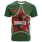 Personalized Morocco Football Atlas Lion T shirt Moroccan Star National Flag