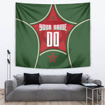 Personalized Morocco Football Atlas Lion Tapestry Moroccan Star National Flag