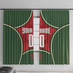 Personalized Morocco Football Atlas Lion Window Curtain Moroccan Star National Flag