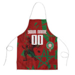 Personalized Morocco Football Apron Atlas Lion Grunge Star Mascot