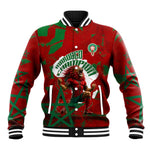 Personalized Morocco Football Baseball Jacket Atlas Lion Grunge Star Mascot