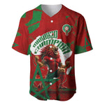 Personalized Morocco Football Baseball Jersey Atlas Lion Grunge Star Mascot