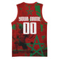 Personalized Morocco Football Basketball Jersey Atlas Lion Grunge Star Mascot