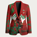 Personalized Morocco Football Blazer Atlas Lion Grunge Star Mascot
