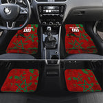 Personalized Morocco Football Car Mats Atlas Lion Grunge Star Mascot