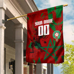 Personalized Morocco Football Garden Flag Atlas Lion Grunge Star Mascot