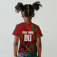 Personalized Morocco Football Kid T shirt Atlas Lion Grunge Star Mascot