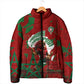 Personalized Morocco Football Padded Jacket Atlas Lion Grunge Star Mascot