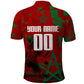 Personalized Morocco Football Polo Shirt Atlas Lion Grunge Star Mascot