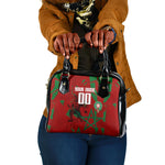 Personalized Morocco Football Shoulder Handbag Atlas Lion Grunge Star Mascot