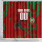 Personalized Morocco Football Shower Curtain Atlas Lion Grunge Star Mascot
