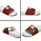 Personalized Morocco Football Slide Sandals Atlas Lion Grunge Star Mascot