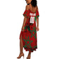 Personalized Morocco Football Summer Maxi Dress Atlas Lion Grunge Star Mascot