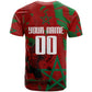 Personalized Morocco Football T shirt Atlas Lion Grunge Star Mascot