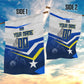 Personalized Curacao Football Marlin Mascot Garden Flag Caribbean Flag Colors Geometric Blue