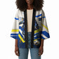 Personalized Curacao Football Marlin Mascot Kimono Caribbean Flag Colors Geometric Blue