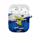 Personalized Curacao Football AirPods Case Marlin Mascot Blue National Flag Accents