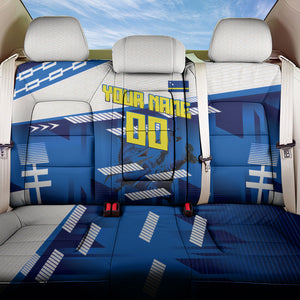 Personalized Curacao Football Back Car Seat Cover Marlin Mascot Blue National Flag Accents