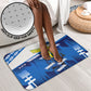 Personalized Curacao Football Bathroom Set Marlin Mascot Blue National Flag Accents