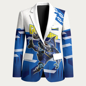 Personalized Curacao Football Blazer Marlin Mascot Blue National Flag Accents
