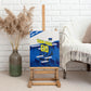 Personalized Curacao Football Canvas Wall Art Marlin Mascot Blue National Flag Accents