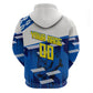 Personalized Curacao Football Hoodie Marlin Mascot Blue National Flag Accents